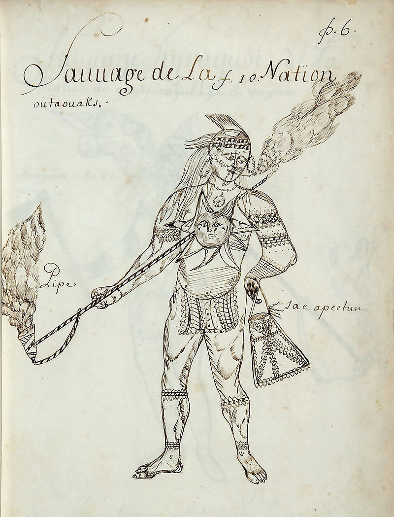 Sauvage de Nation outaouaks - Pipe - sac a peetun.
