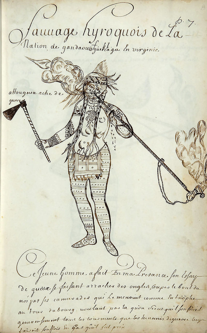 Sauvage hyroquois de La Nation de gandaouaguehaga en virginie