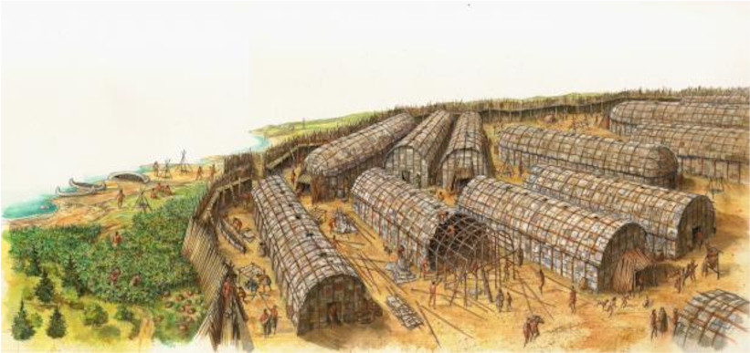 Iroquoian village in Cartier's times (reconstitution)