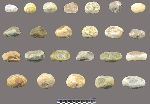 Piedras-Marcadas Pueblo. Amerindians Slingstones found on surface Schmader Matthew 2018.png
