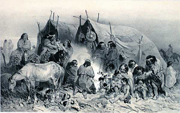 Campement de Patagons au havre Peckett 1838