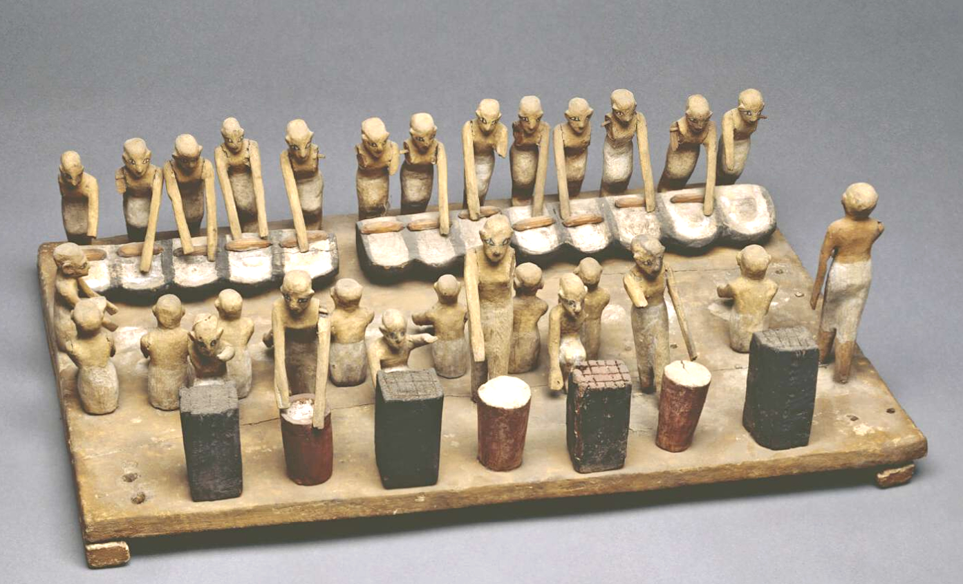 Wooden model of a brewing workshop, Thebes, 11th Dynasty