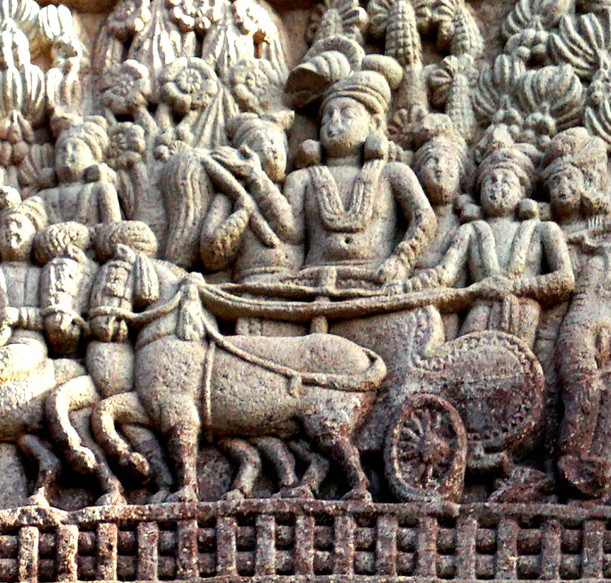 Emperor Ashoka's (r. 268-232) visit to the Ramagrama Stupa (Sanchi Stupa 1, southern gate).