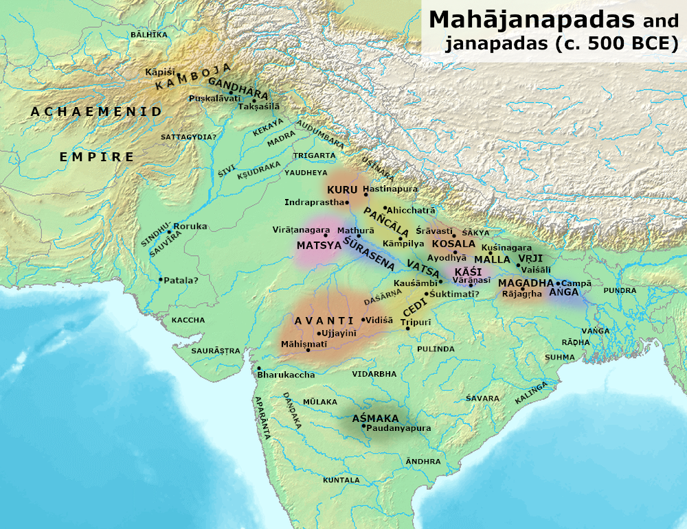 India Mahajanapadas (c. 500_BCE)