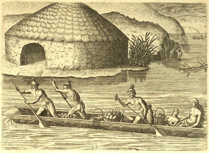 Récoltes de maïs et de fruits apportées dans des greniers, 1565
