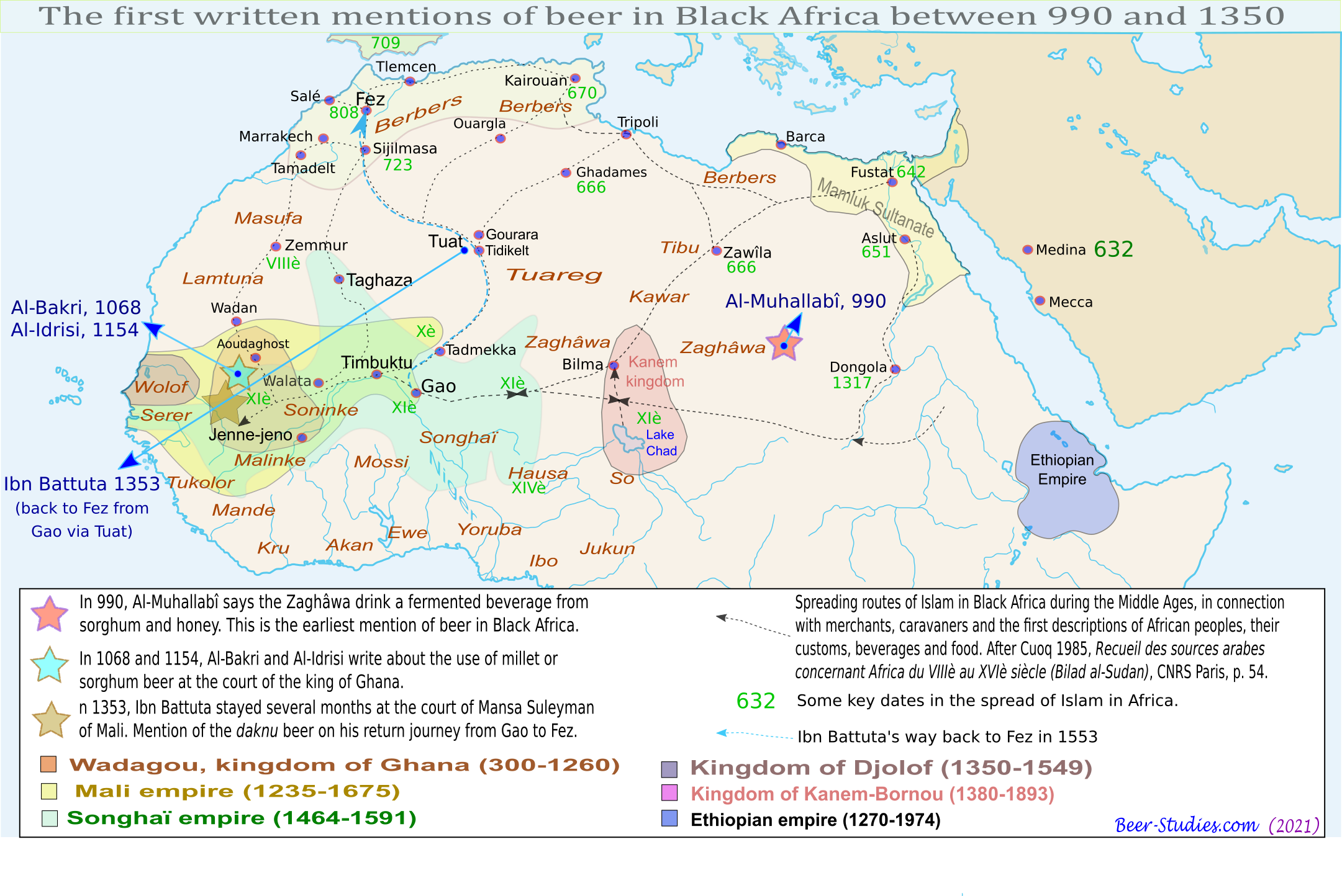 First mentions of beer in medieval Black Africa